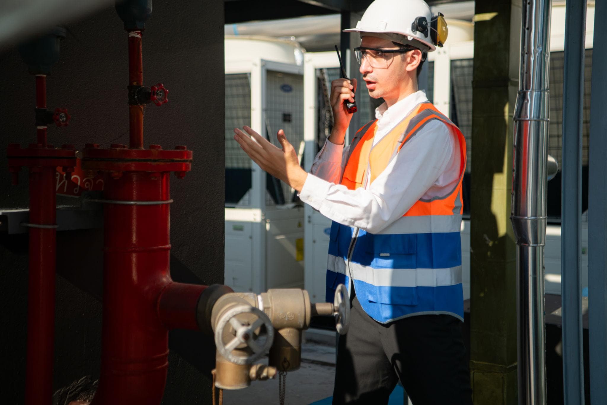 Technician performing professional water tank cleaning and inspection in Karachi
